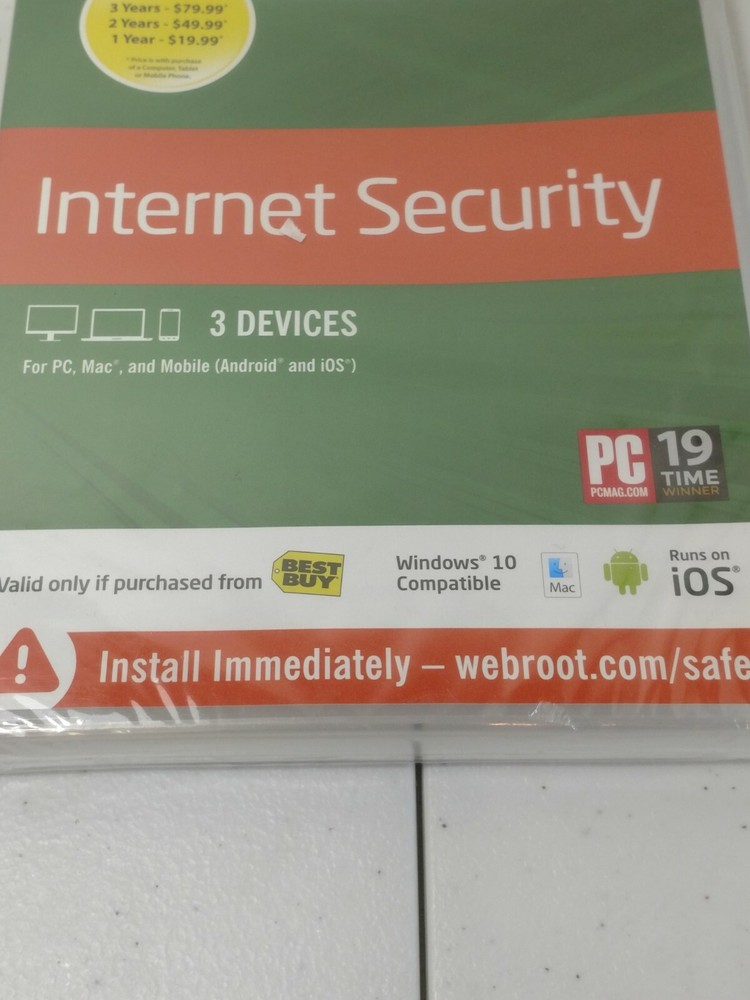 Webroot SecureAnywhere Internet Security - Full Version for Windows & Mac