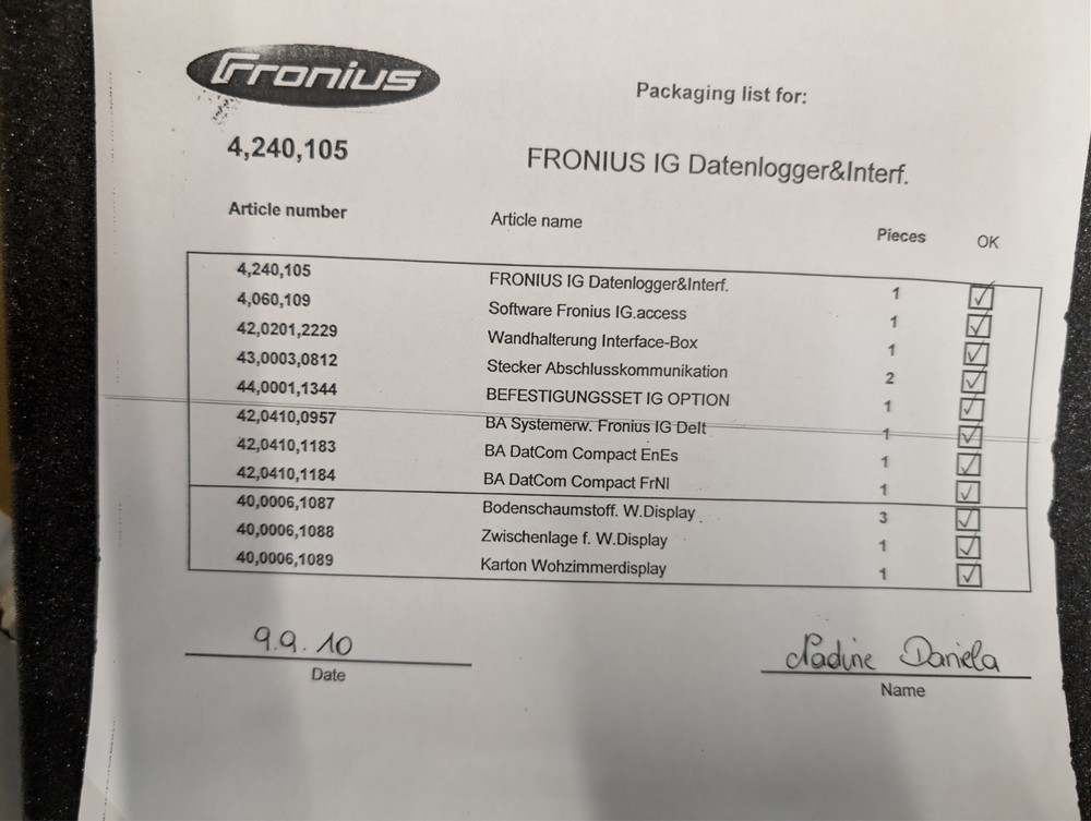 Fronius IG Datalogger easy 4,240,105