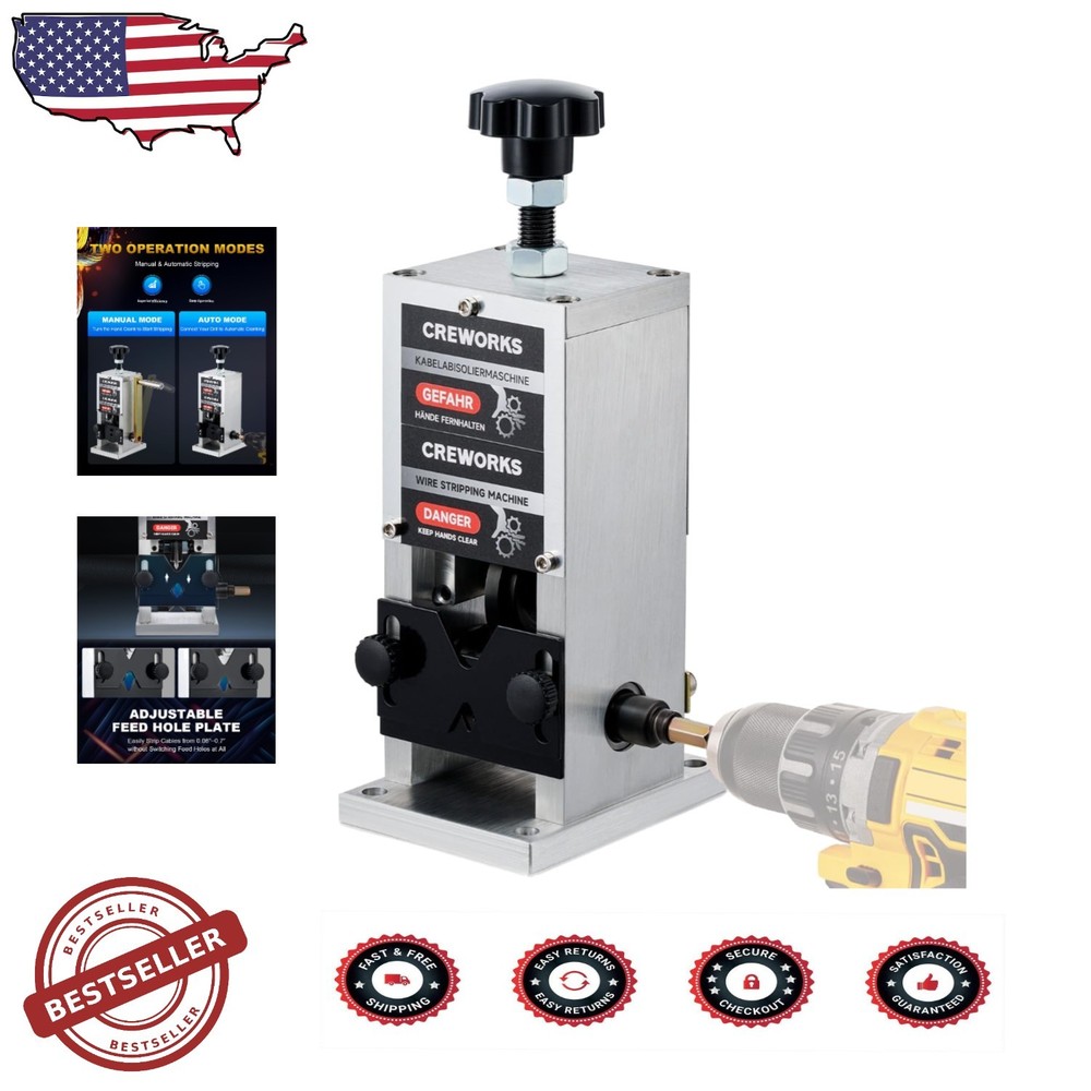 Aluminium Wire Stripping Tool 1.5-25mm Drill Powered Stripper