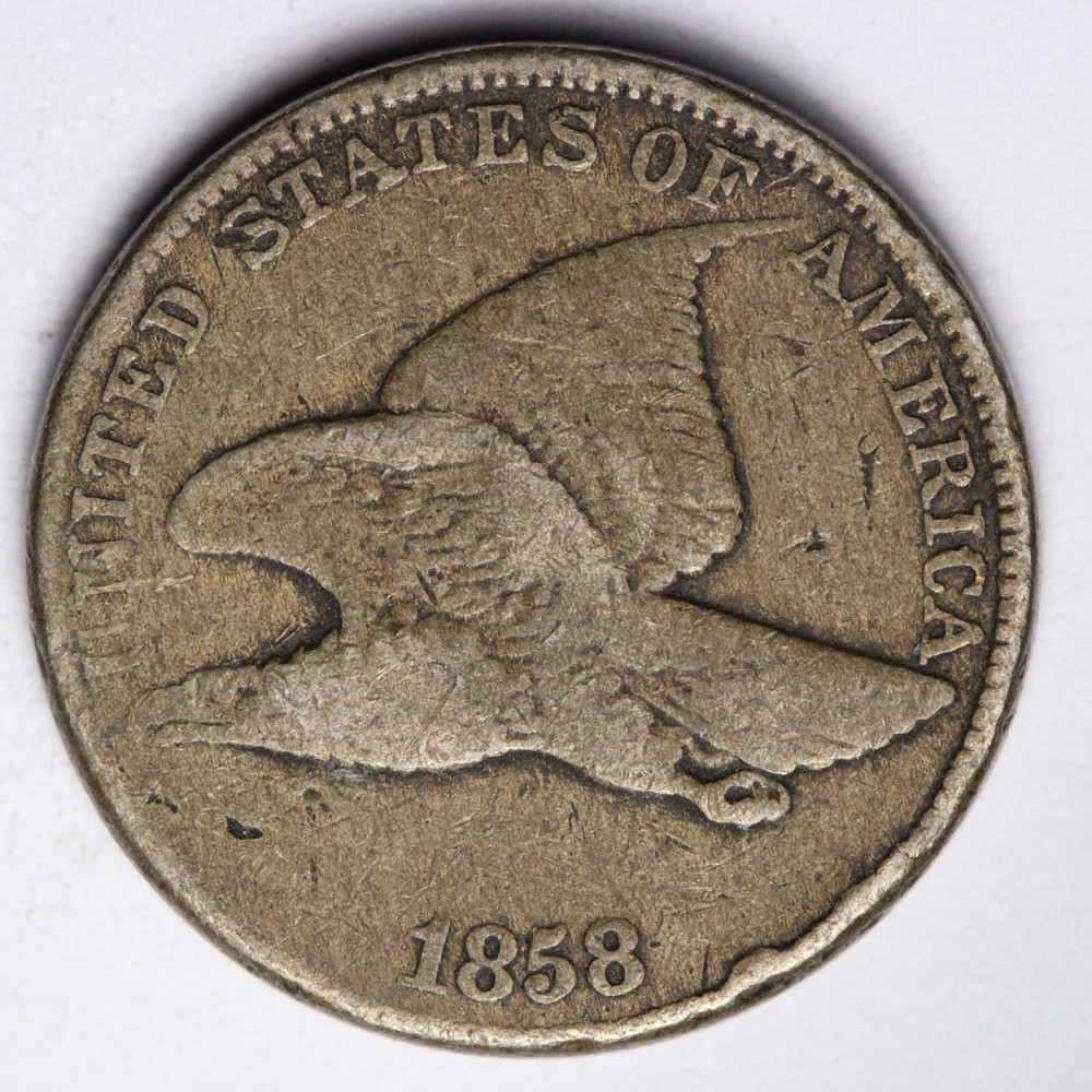 1858 LL Flying Eagle Cent Penny CHOICE FINE+ E113 INC