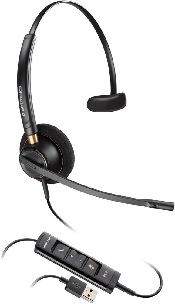 Poly EncorePro 515 USB-A USB-C Wired Headset Mono Call Center