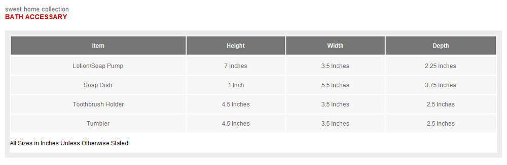 Parker Bath Accessory Collection, 4 Piece Set