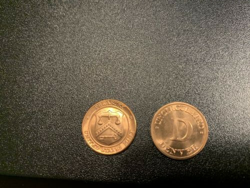 Unique Copper US Mint Token from Mint Sets. New with Luster. No longer issued.
