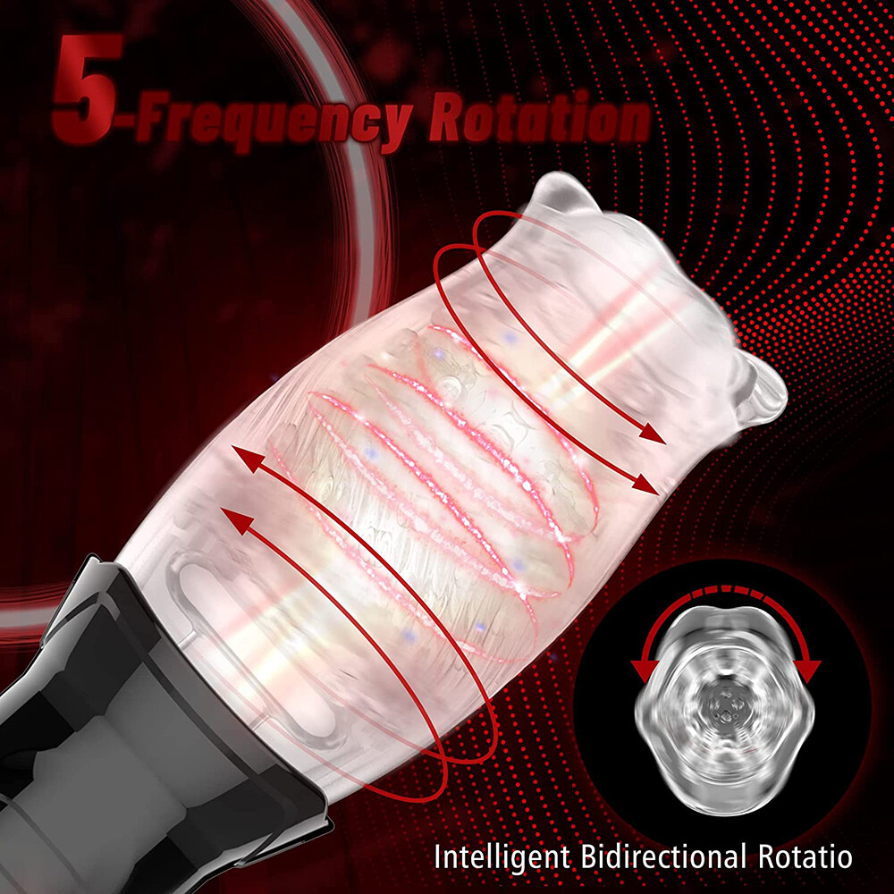 Masturbaters Automatic Handsfree Male Rotating Cup Vibrating Stroker Lubricants