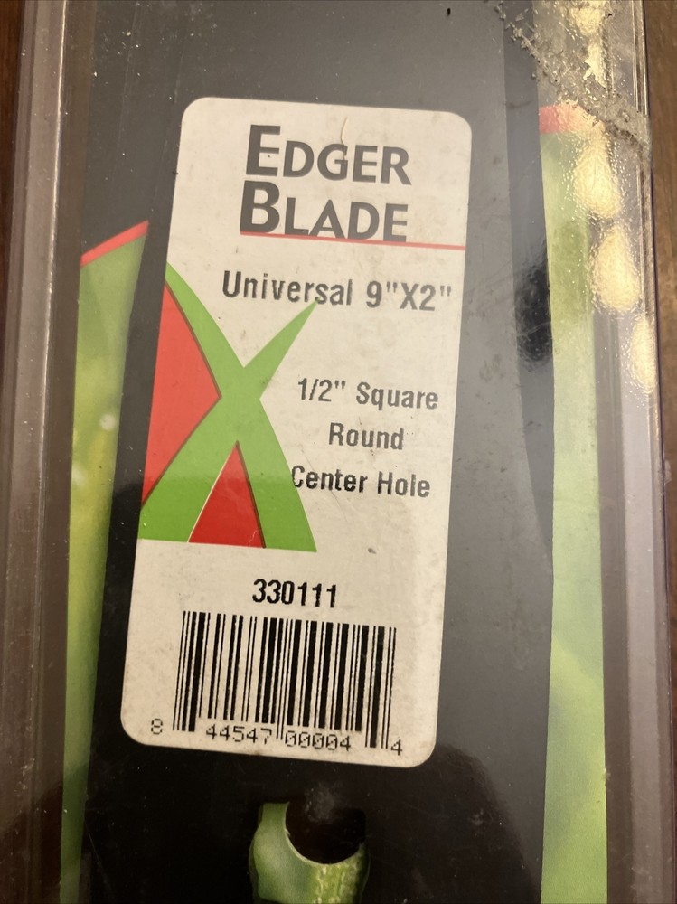 Max power Edger Blade Universal 9"x 2” 1/2” Square Round Center Hole 330111