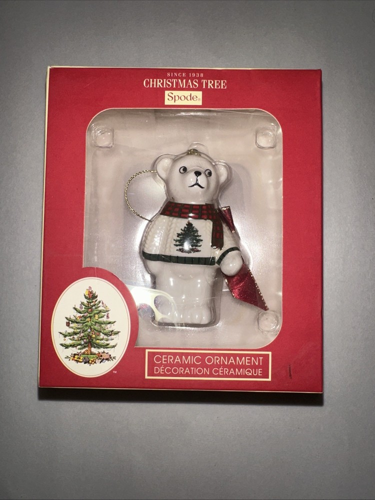 Spode Christmas Tree Teddy Bear Ornament