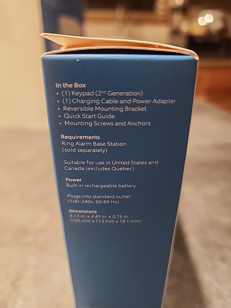 Ring Alarm Keypad (2nd Gen) - White - New -