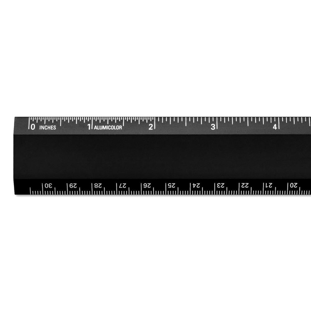 Aluminum Desk Ruler 12IN Black