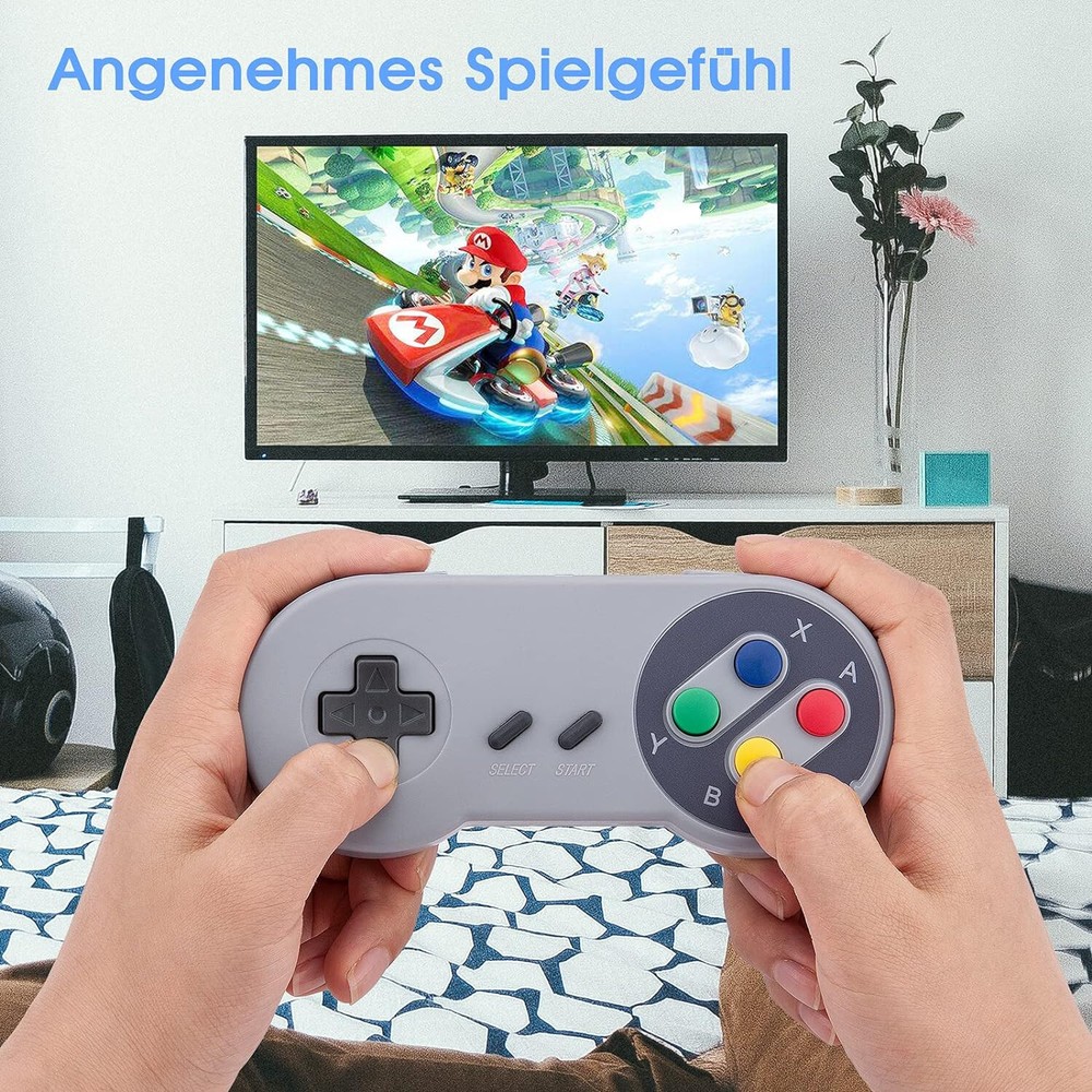 2 Pack USB Long Wired Super Nintendo SNES PC Controller Gamepad Joystick