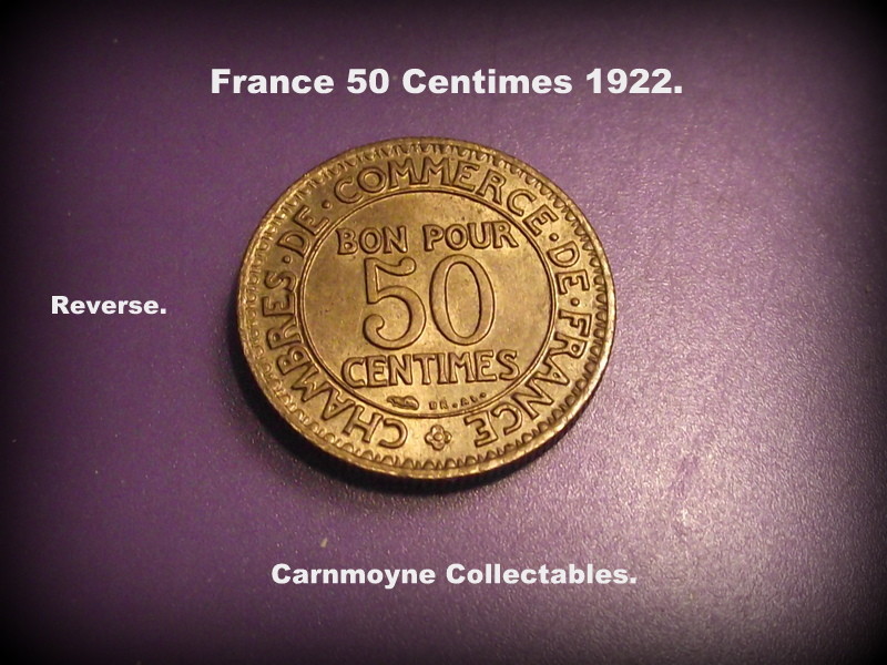 France 50 Centimes 1922.AH6902.
