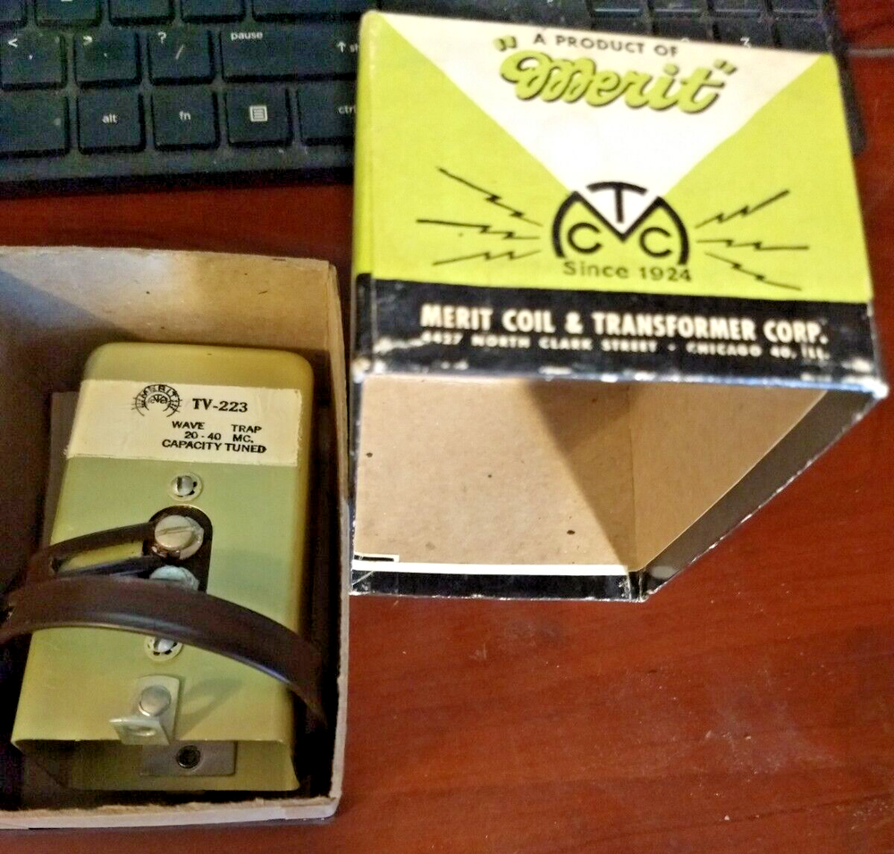 NOS Merit 223 Wave Trap Capacity Tuned 20 - 40 MC