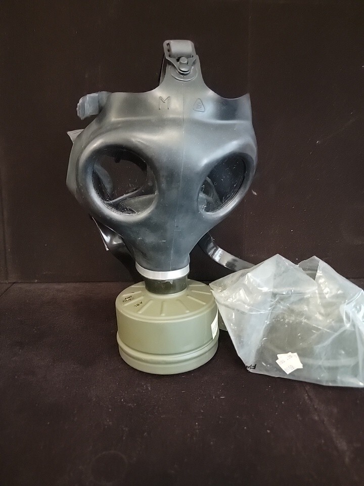 Gas Mask with Additional Filter, Made in Belgium