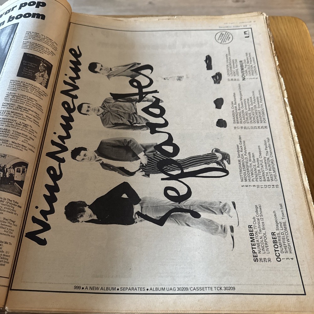 Record Mirror - October 7th 1978 - Sylvester Front Cover