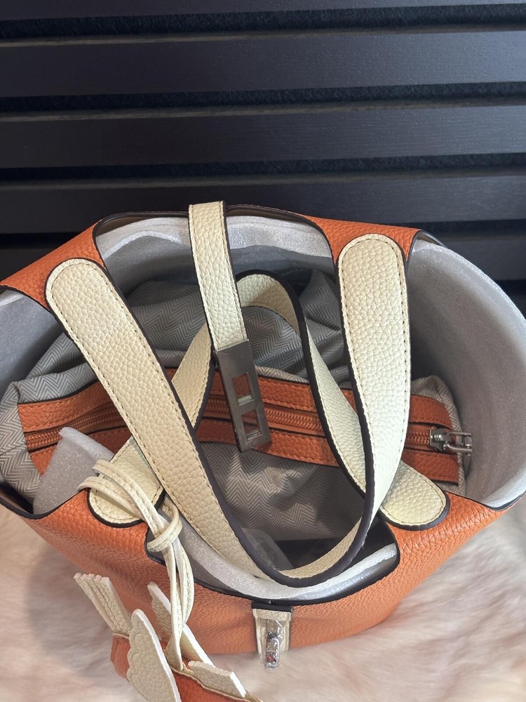 Leather Handbag with Charm