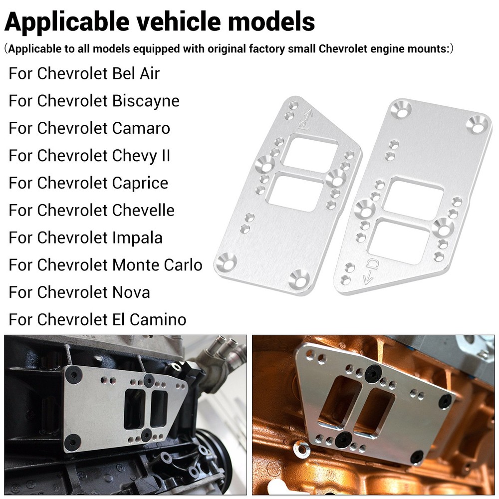 Motor Mounts Adapter Plates Swap Bracket Small Block for LS Engine Conversion