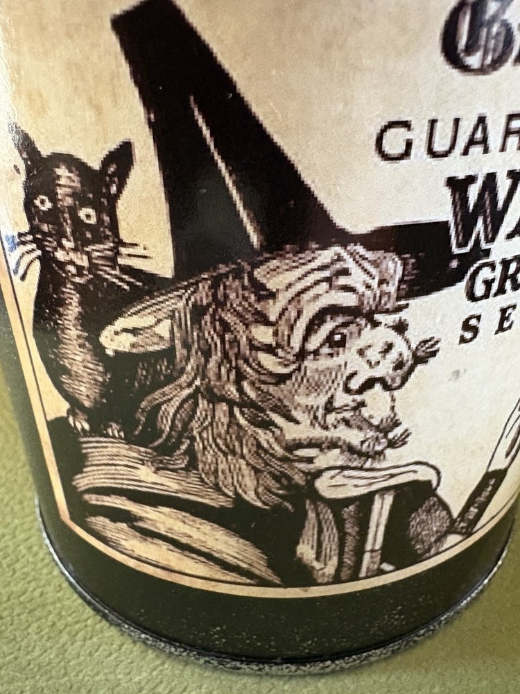 Witch And Cat Black Tin Container With Lid