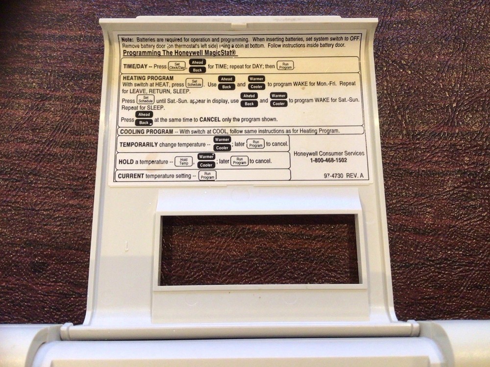 HONEYWELL Magic Stat 7 Day Programmable Heating Cooling Thermostat, preowned