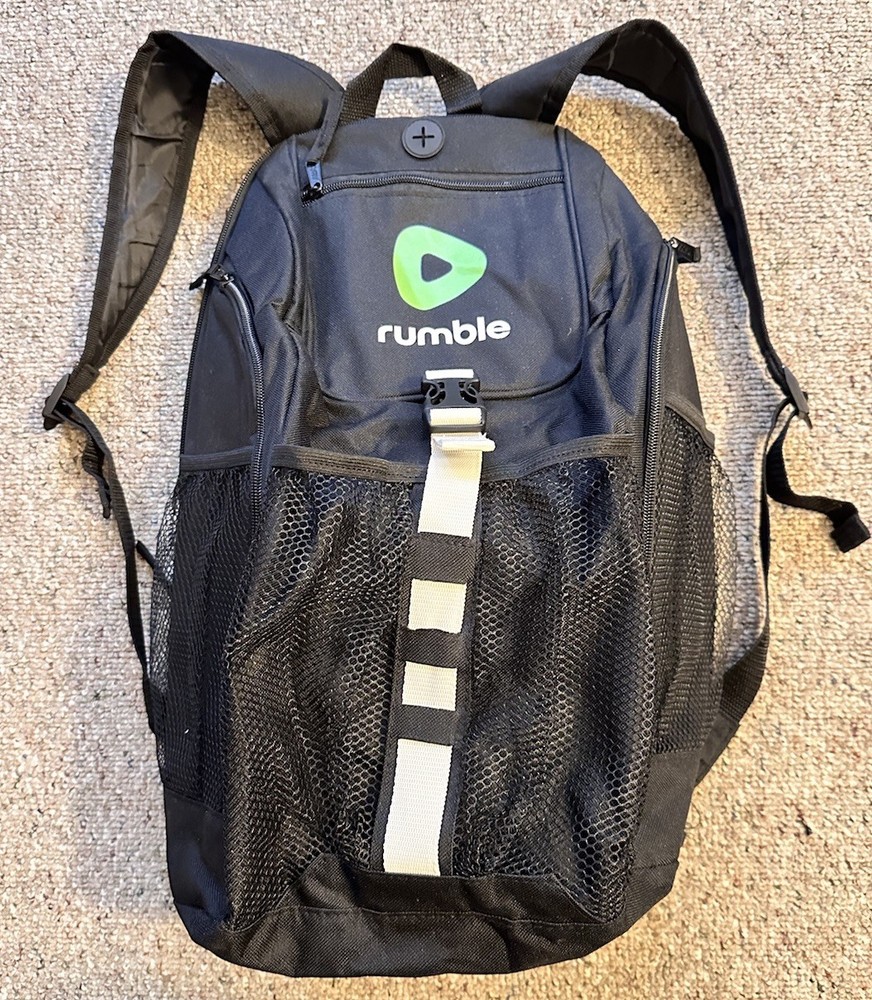 RUMBLE Branded Promotional Backpack Rumble.com