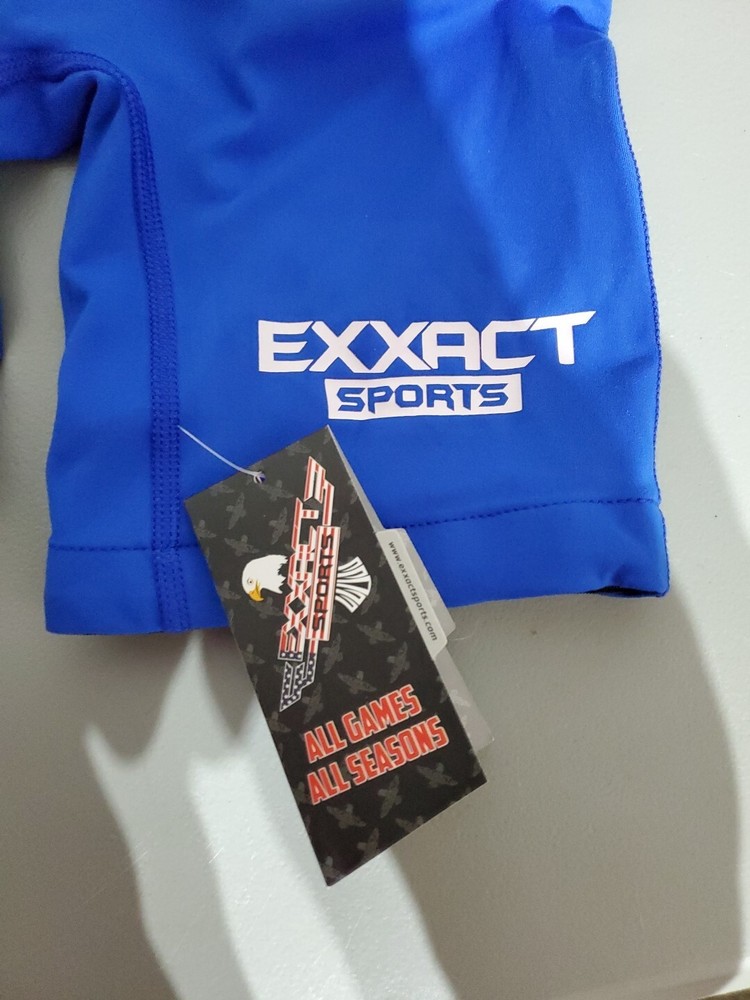 Exxact Solid Unisexed Youth L Wrestling Singlet Blue