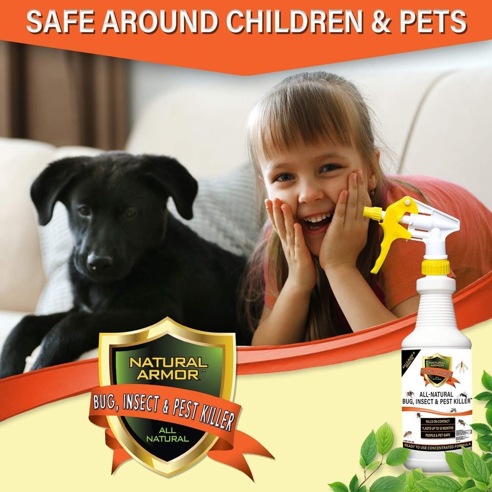 Natural Bug & Pest Killer Spray - 128 oz Eco-Friendly Solution for Home