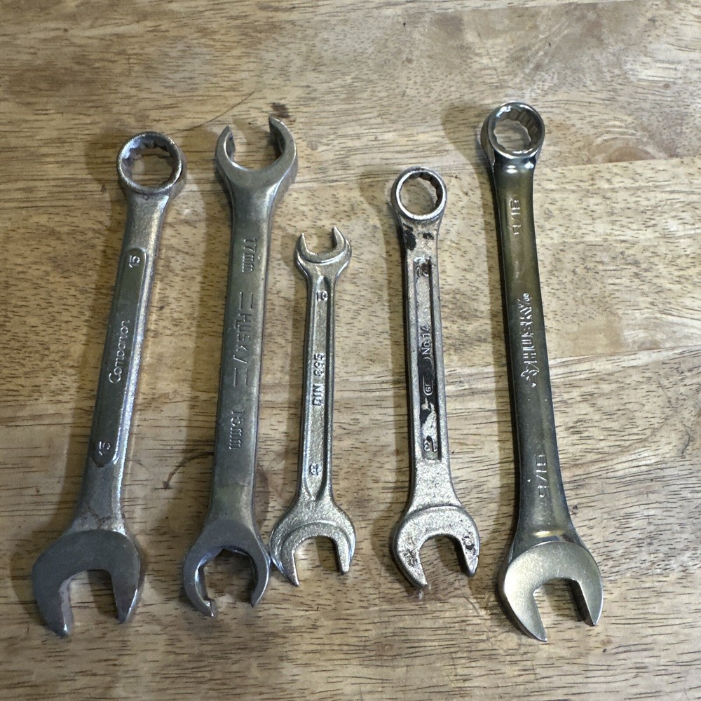 Lot Of 5 Combination Open -end Wrenches