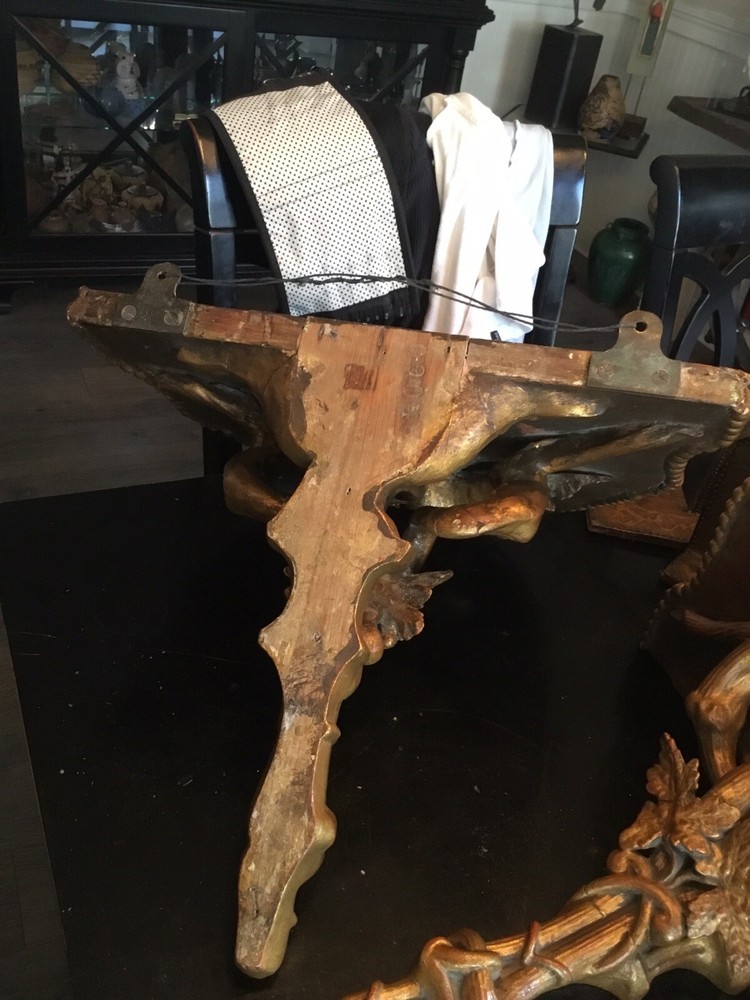 AUTHENTIC CIRCA 1875 ROCOCO? WALL BRACKETS / PAIR ANTIQUE DISPLAY SHELVES WOW!