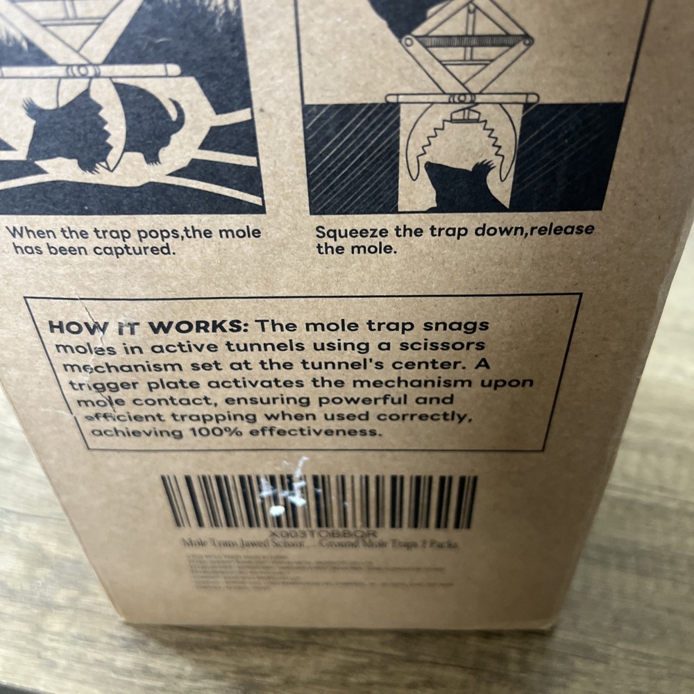 Poiaflex Scissor Mole Traps Open Box