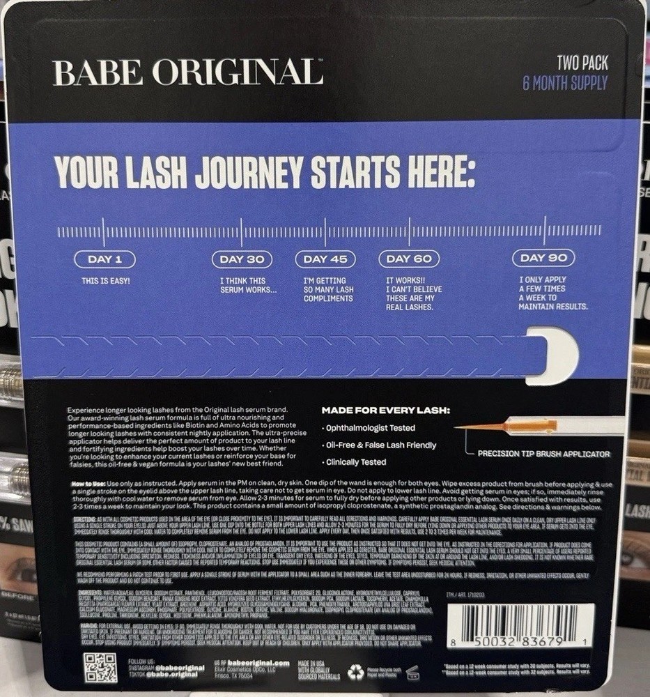 Babe Original Essential Eyelash Two-Pack, 6-Month Supply