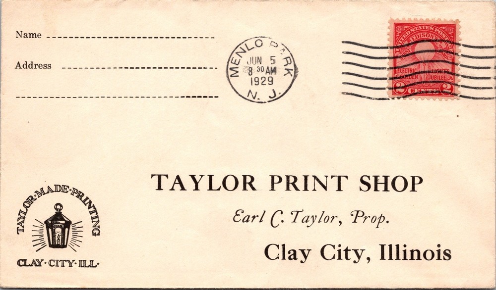 SC# 654 FDC - Taylor Print Shops Cachet - L37090