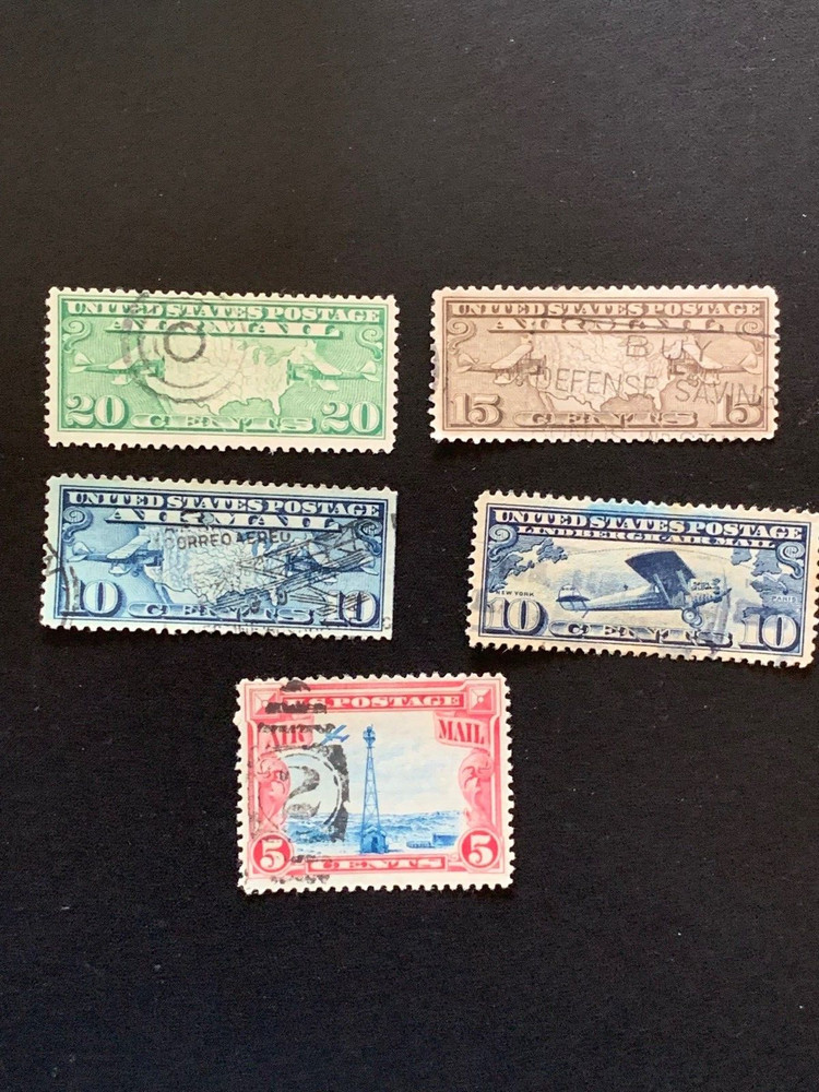 Scott # C7 - C11 - Air Mail -Used