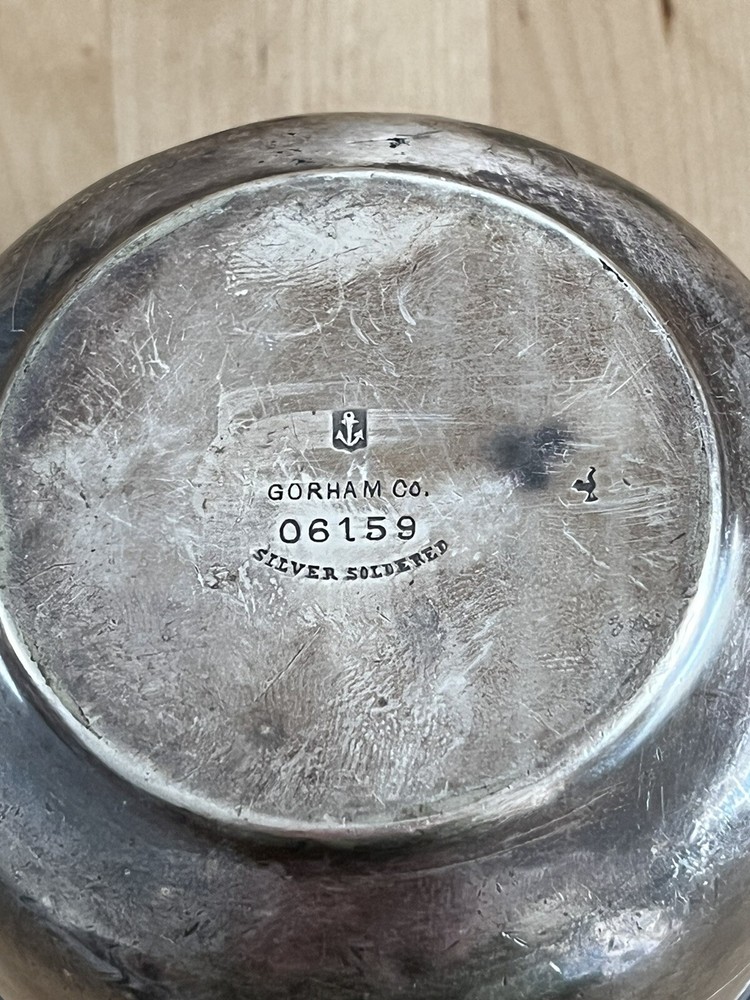 Gorham Co. Silver Soldered Sugar Bowl
