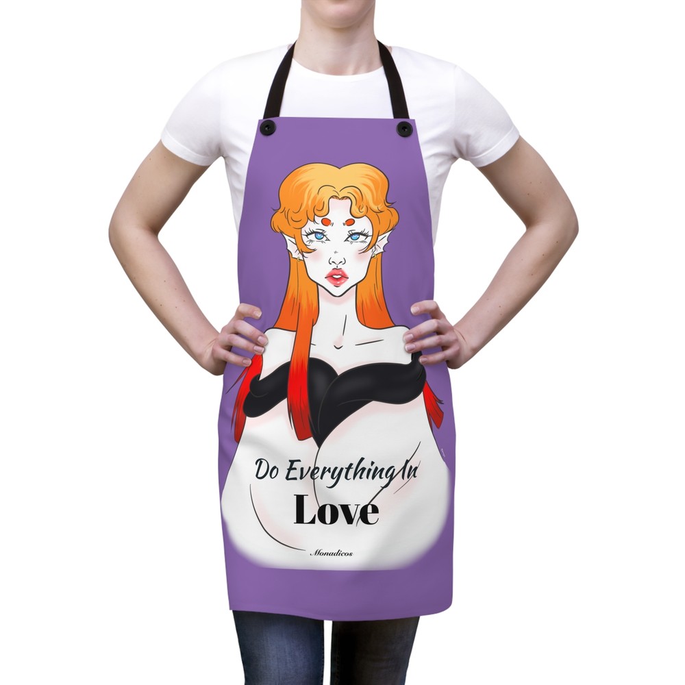 Do Everything In Love | Anna | Light Perple | Apron (AOP) | Kitchen Apron