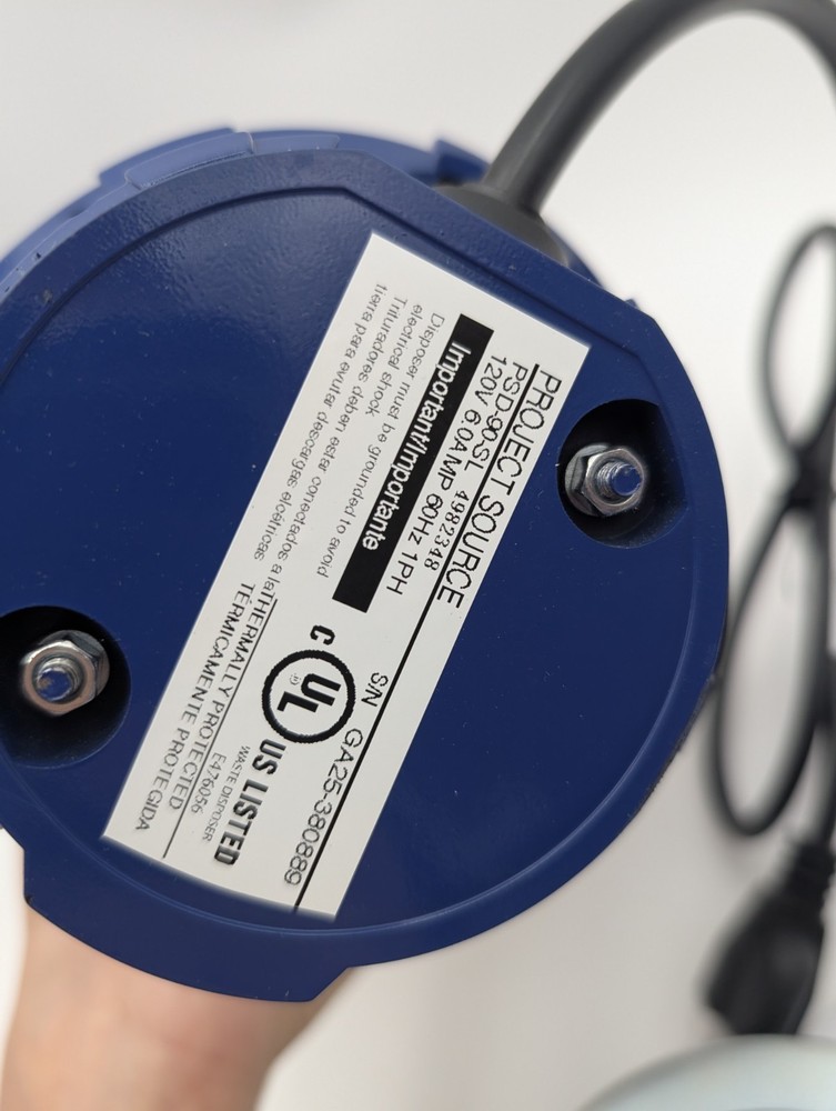 Project Source Continuous feed 3/4-HP Septic Safe Corded Garbage Disposal