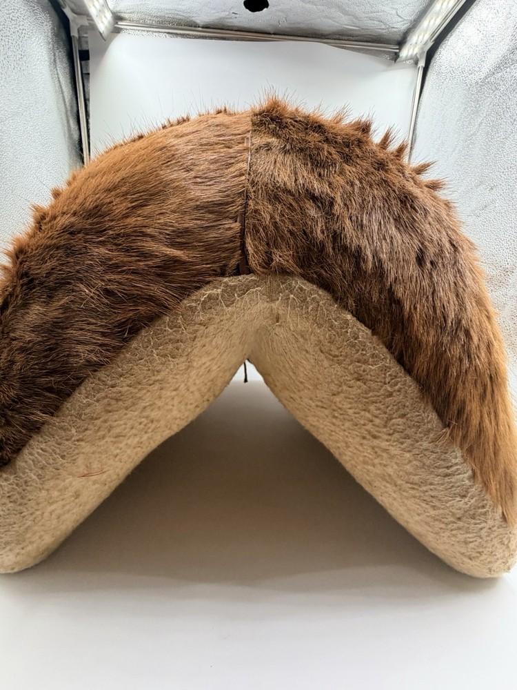 Vintage Middle Eastern Camel Saddle Foot Stool Leather Animal Hide Boho Decor