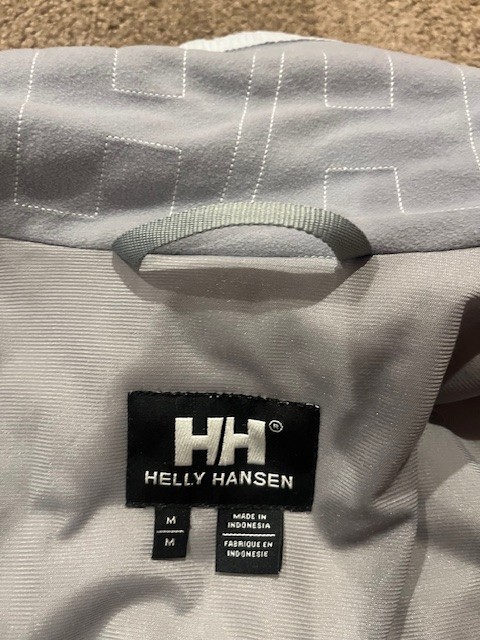 Helly Hansen Helly Tech 10 Jacket Mens Medium Yellow Gray Ski Snow Shell Coat