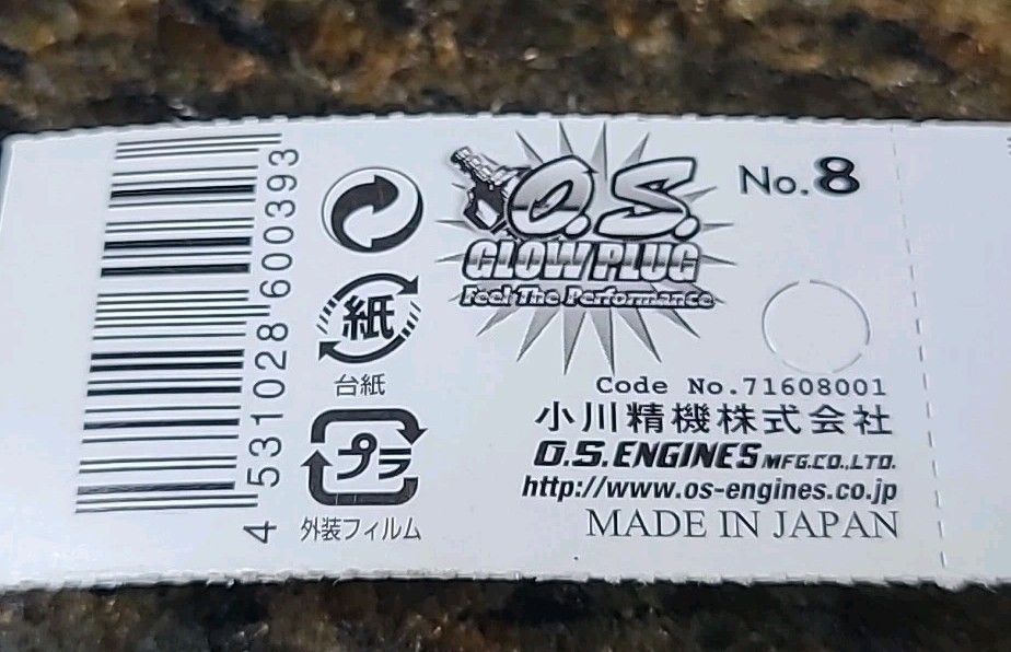 OS No.8 #8 Medium Nitro Glow Plug - 4 Pack NEW Made In Japan