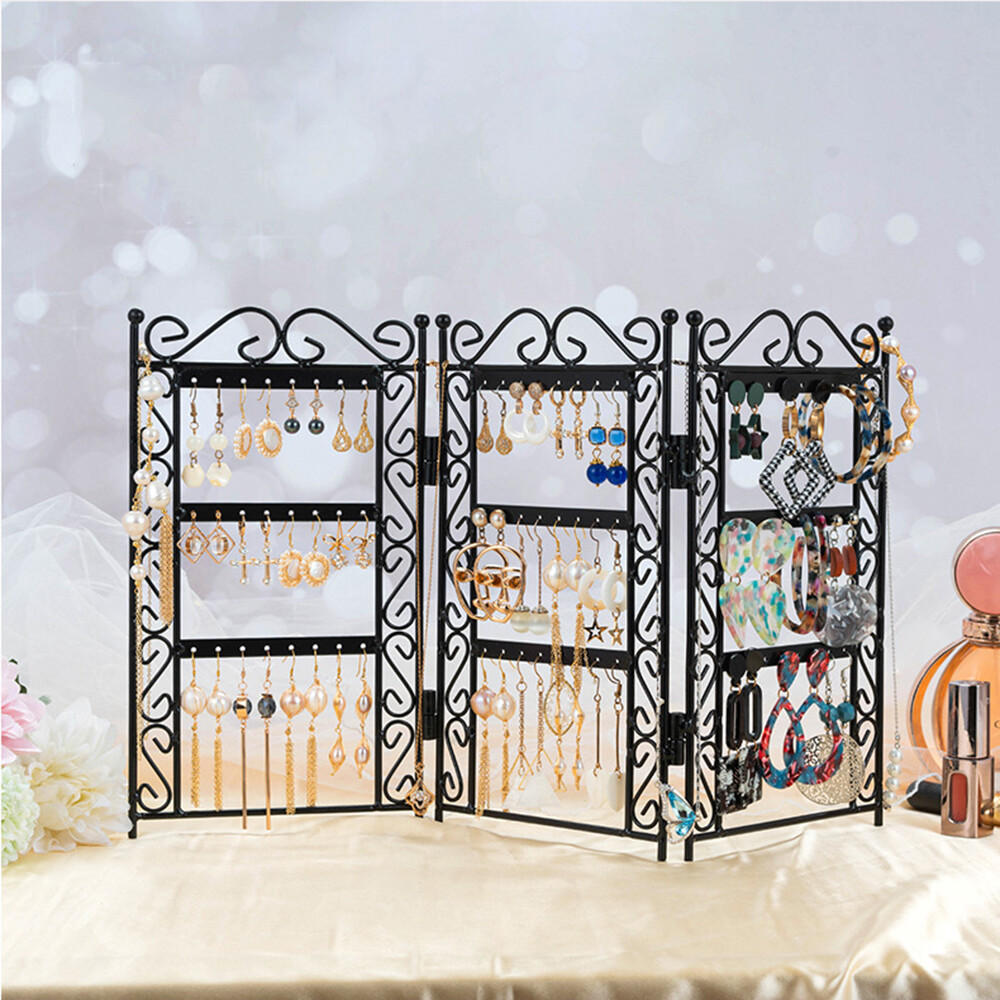 Screen Accessory Rack Jewelry Organizers Earring Holder Display Stand Foldable