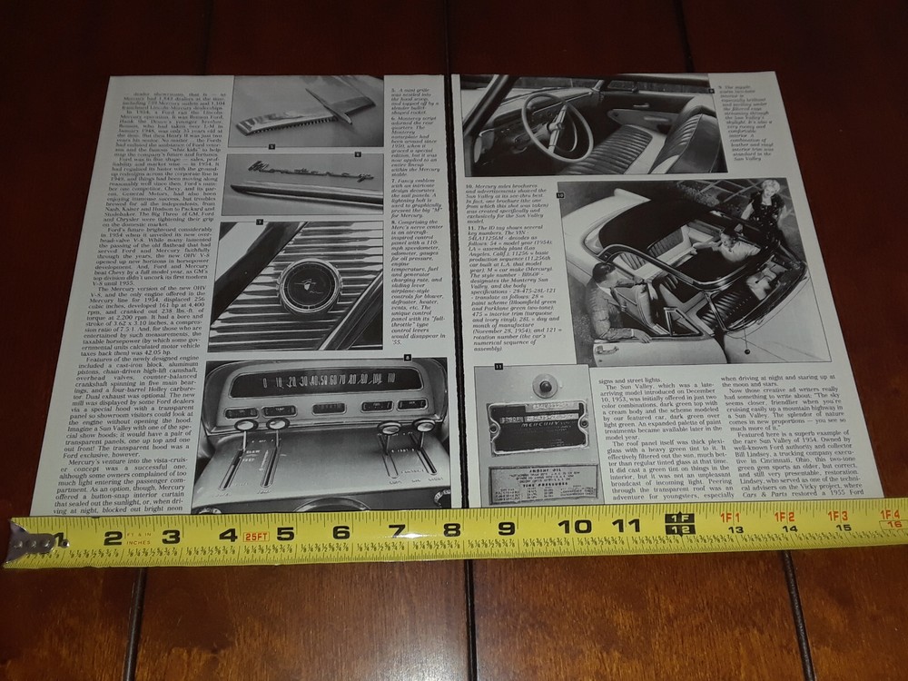 1954 MERCURY SUN VALLEY ORIGINAL 1995 ARTICLE