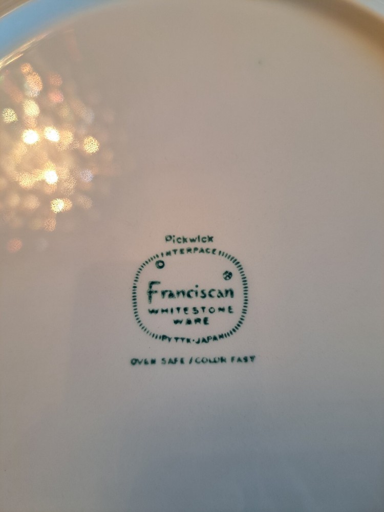 Franciscan Dinnerware Pickwick Pattern 42 Piece Grouping Ceramic Porcelain