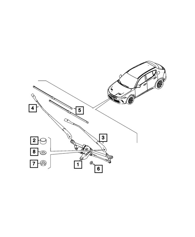 Genuine Mopar Wiper Arm Cap 68213899AA