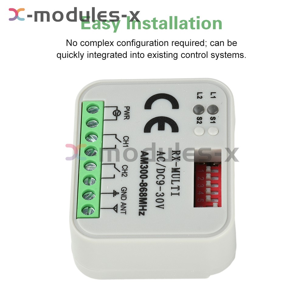 Universal 300-868MHz Multi-Frequency Receiver Switch Controller AC/DC On/Off