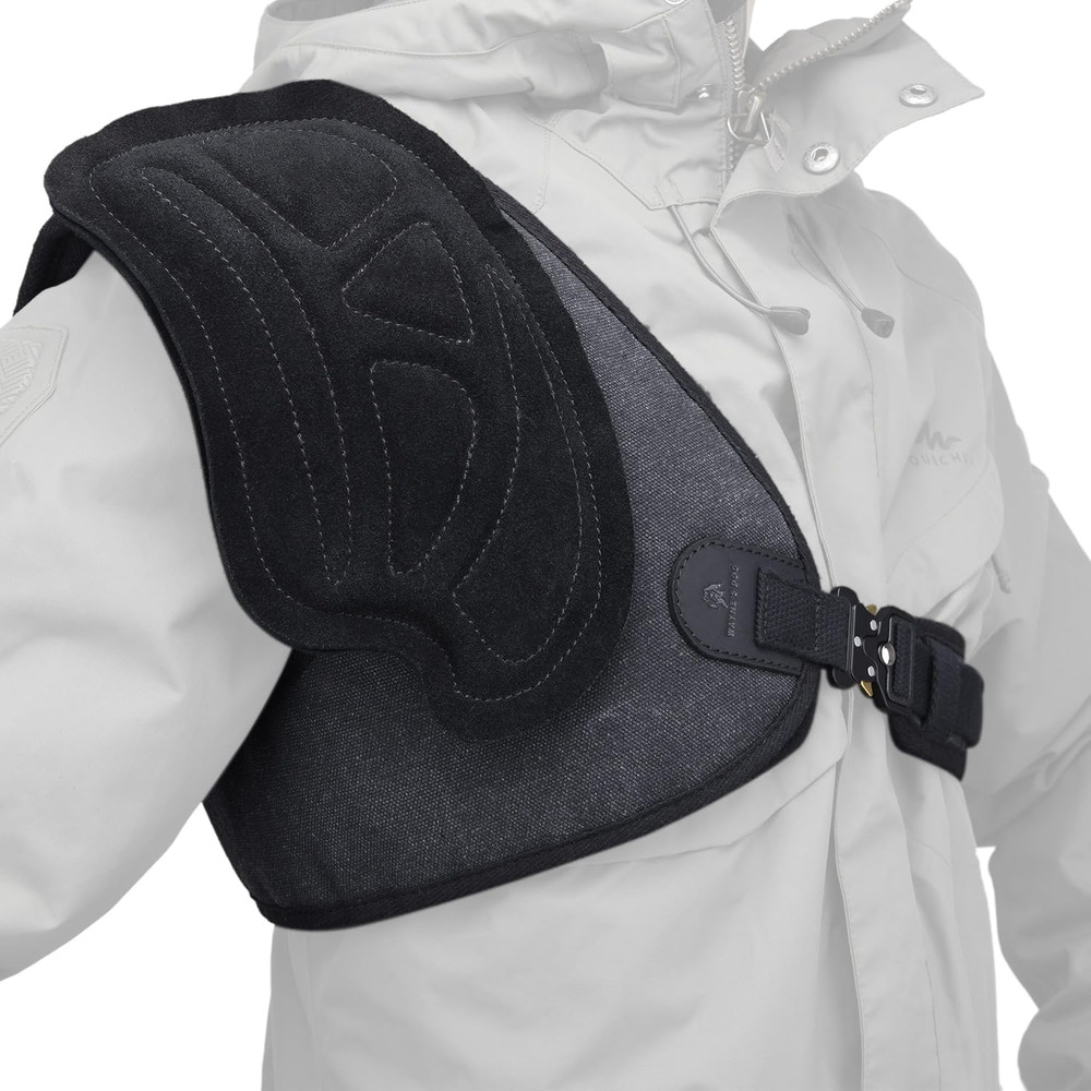 Canvas Leather Shooting Recoil Shield Shoulder Protective Shooting Pad Adjustabl