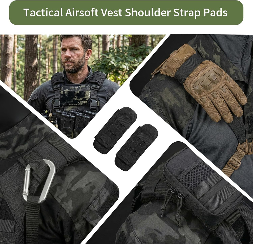 2 Pack Shoulder Strap Pad, Tactical Backpack Shoulder Pads for Sling Bag Strap,