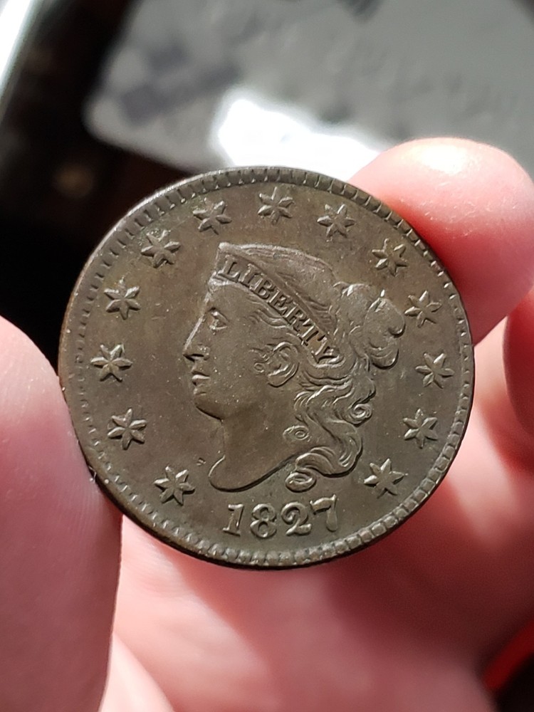 1827 XF Coronet Head Large Cent Very Nice!