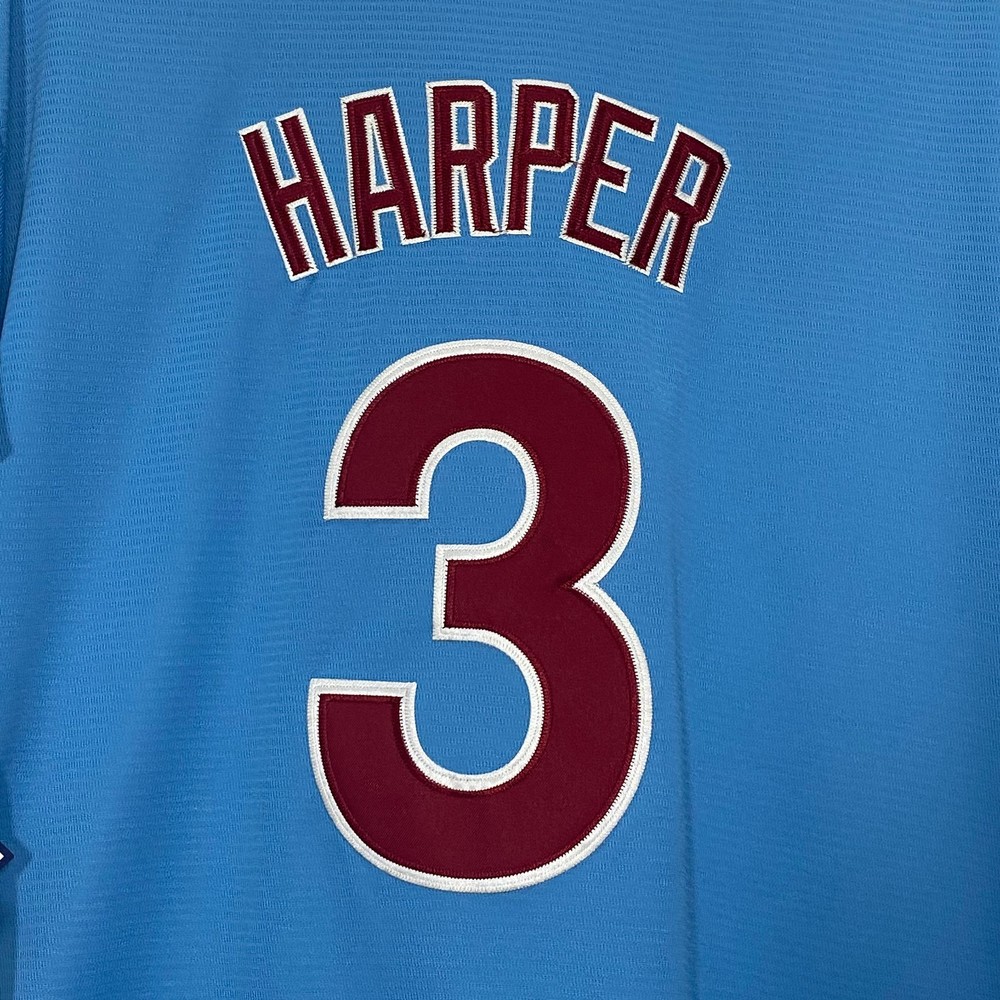 Bryce Harper #3 Blue Baseball Jersey S-3XL
