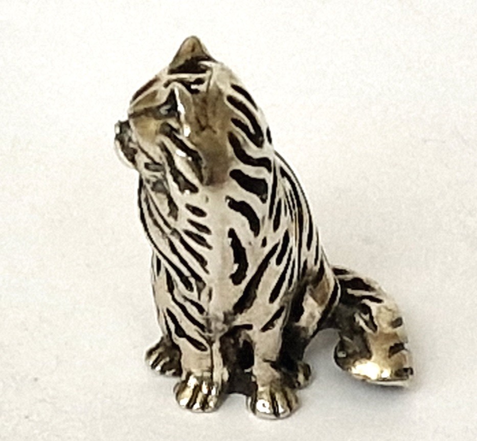 Decorative Figure Cat 800 Silver Z520