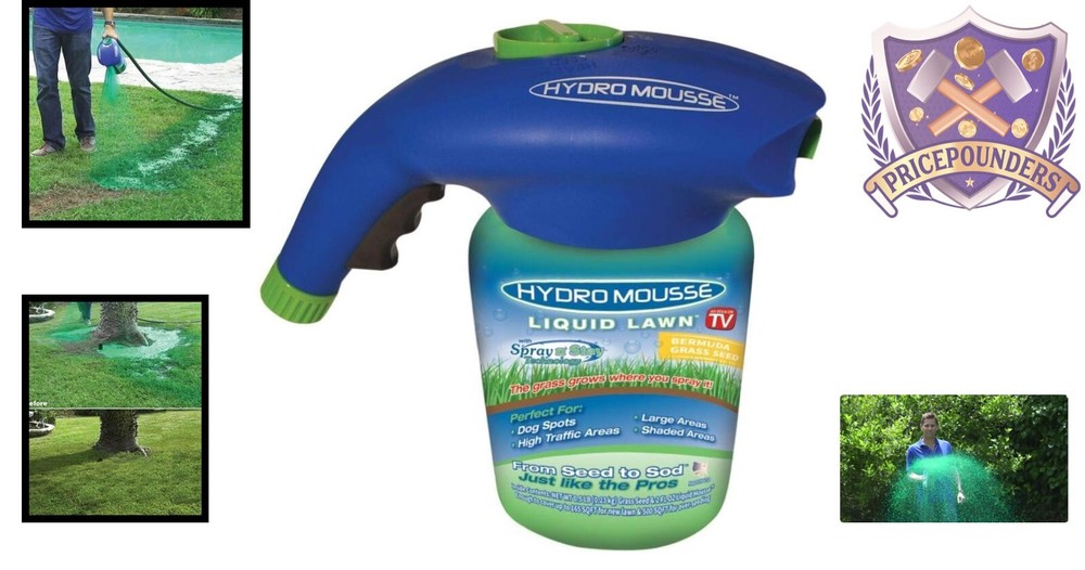 Liquid Lawn Kit - Grass Seed Blend - Covers 500 Sqft - Easy Hose Application