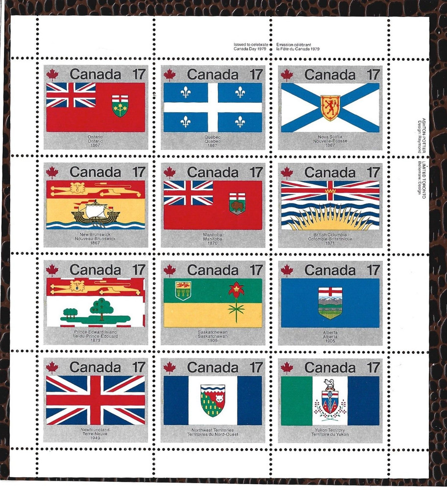 Canada 1979 - CA 832a - Canada Day Flags - MNH S/S w Commemorative Envelope