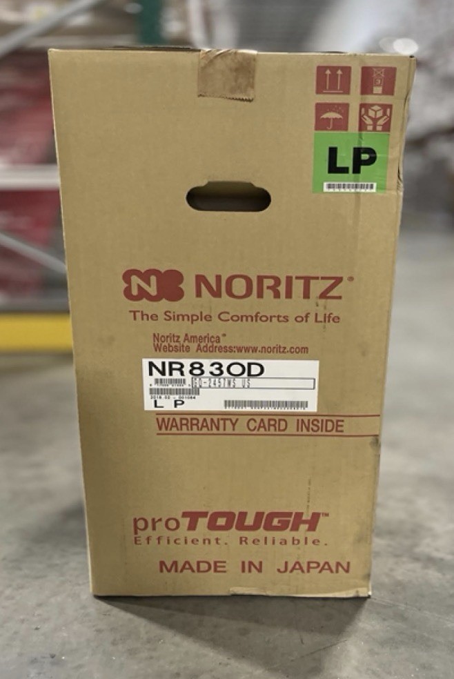 NEW IN BOX Noritz 8.3 GPM Liquid PropaneTankless Water Heater NR83OD