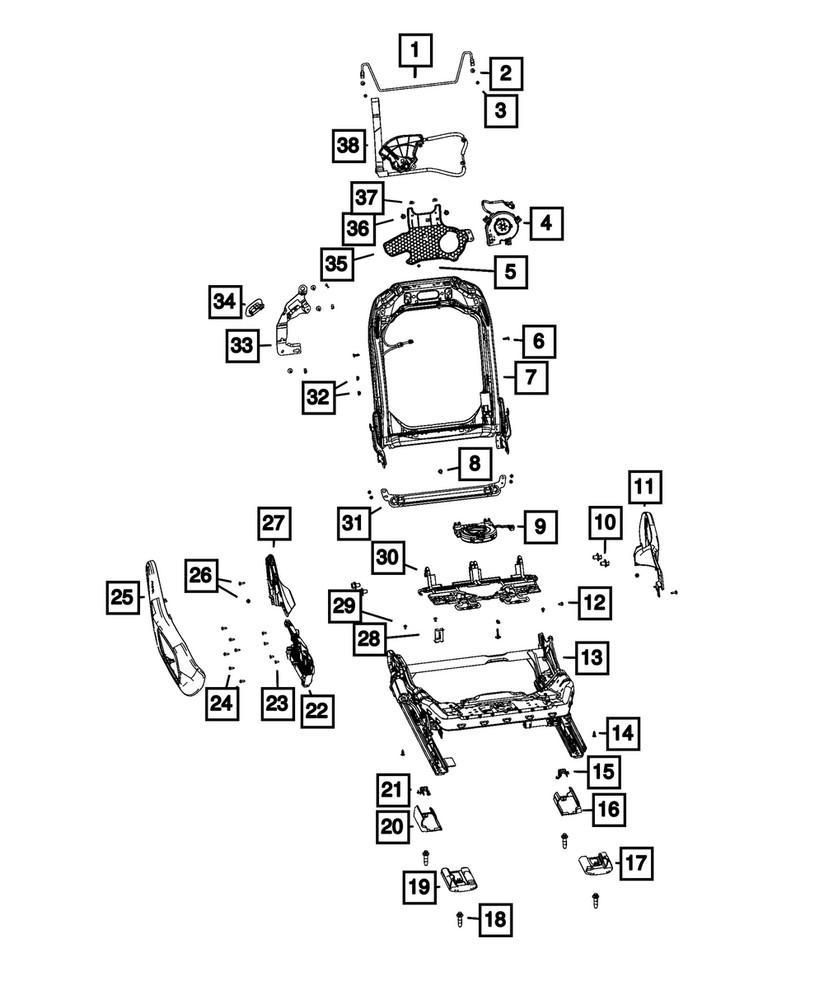 Genuine Mopar Seat Clip 68542112AA